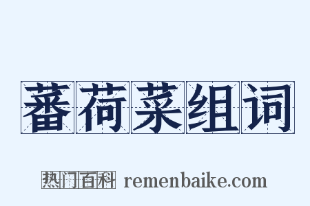 蕃荷菜组词是什么意思的图片